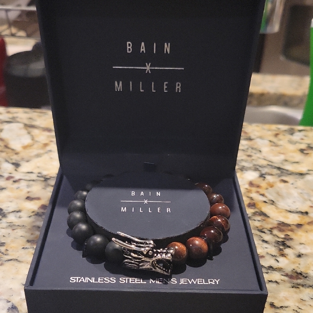 Black and Brown Beaded Bracelet